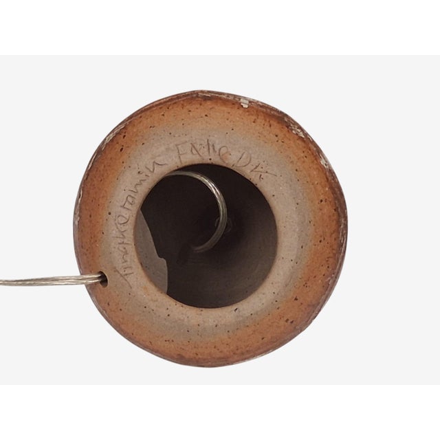 1970s Mid-Century Modern Tingkeramik Følle, Table Lamp, Brown and Cream Stoneware For Sale - Image 10 of 10