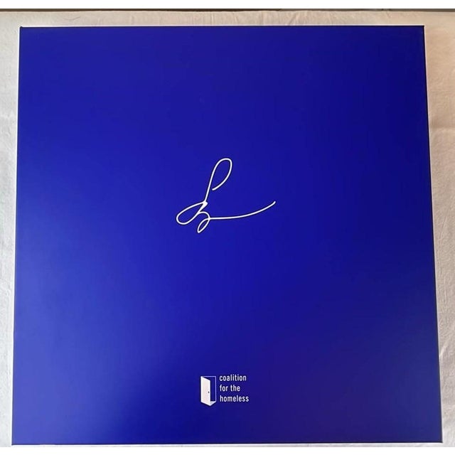 2020s Artist Plate Project 2020 Collectors Plate Sarah Sze Artist Blue and White Abstract For Sale - Image 5 of 7