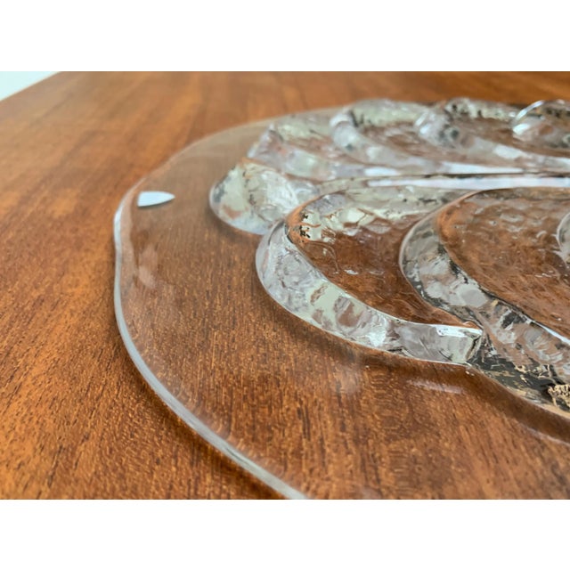 Large Vintage Swedish Glass Plate from Orrefors For Sale - Image 10 of 18