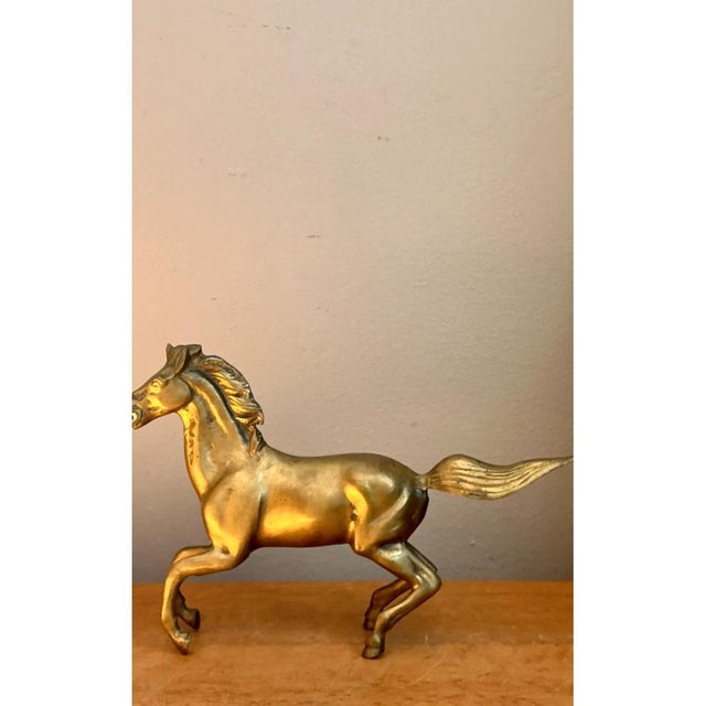 American Vintage Brass Running Horse For Sale - Image 3 of 12