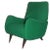Set of Mid-Century Italian Green Armchairs, 1950s For Sale