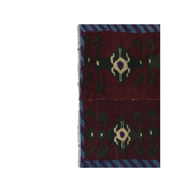 Mid-Century Modern 1960s Vintage Wool Turkish Tulu Rug 4'4'' X 5' For Sale - Image 3 of 11