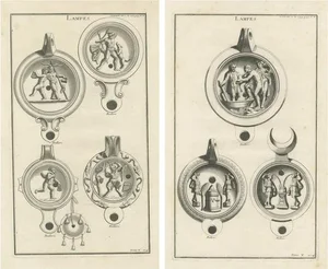 Ancient Lamps in Art, 1722, Paper