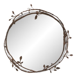 Tobacco Lennox Vine and Leaf Wall Mirror For Sale