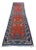Shirvan Kazak Corridor Rug in Red and Blue Color, 1960s For Sale