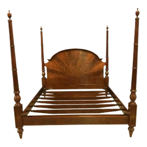 King Size Mahogany Poster Bed by Leighton Hall