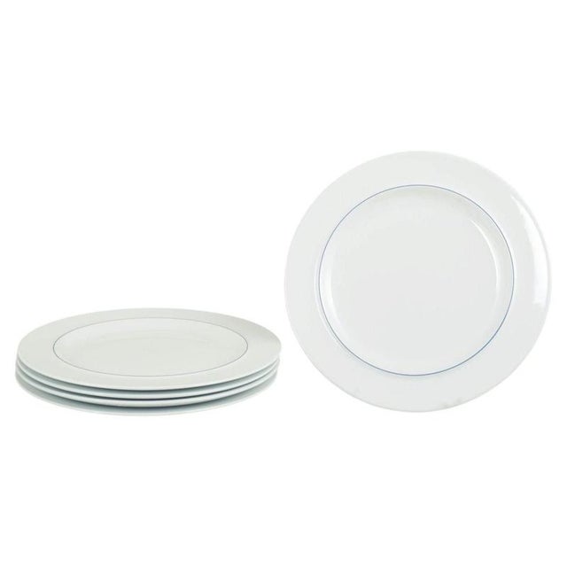 1990s Vintage Blue Line Lunch Plates in Faience by Grethe Meyer for Royal Copenhagen, 1990s, Set of 5 For Sale - Image 5 of 5
