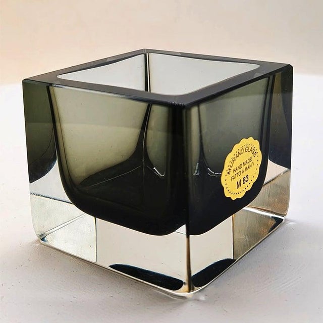 Mid-Century Modern Square Ashtray in Handcrafted Murano Glass by Flavio Poli for Seguso, 1960s For Sale - Image 3 of 8