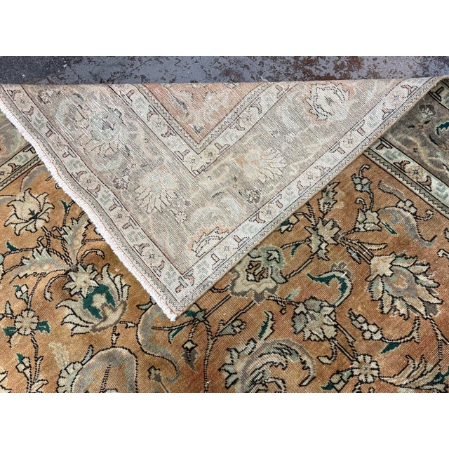 8ft 2in × 11ft 3in Antique Persian Sarouk Handknotted Rug For Sale - Image 11 of 11