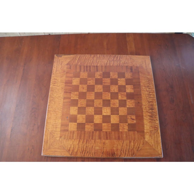 Mid 20th Century Tiger Maple Chessboard For Sale - Image 5 of 11