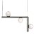 Ofione 2 Brushed Black Metal Pendant Lamp by Alabastro Italiano For Sale