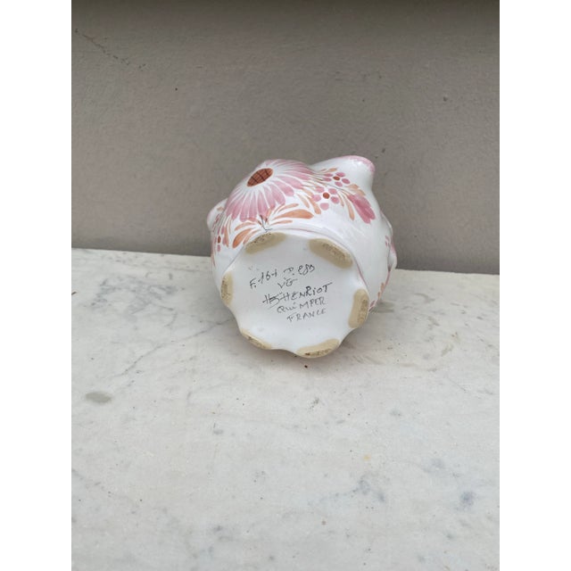 Henriot Quimper French Faience Quimper Basket Circa 1950 For Sale - Image 4 of 4