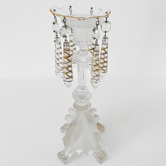 Beautiful vintage Val Saint Lambert crystal candlestick, Griffon model. This tall, graceful candlestick features the...