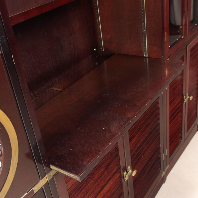 Brown Bookcase in Mahogany Veneer from La Vecchia Mare, 20th Century For Sale - Image 8 of 12