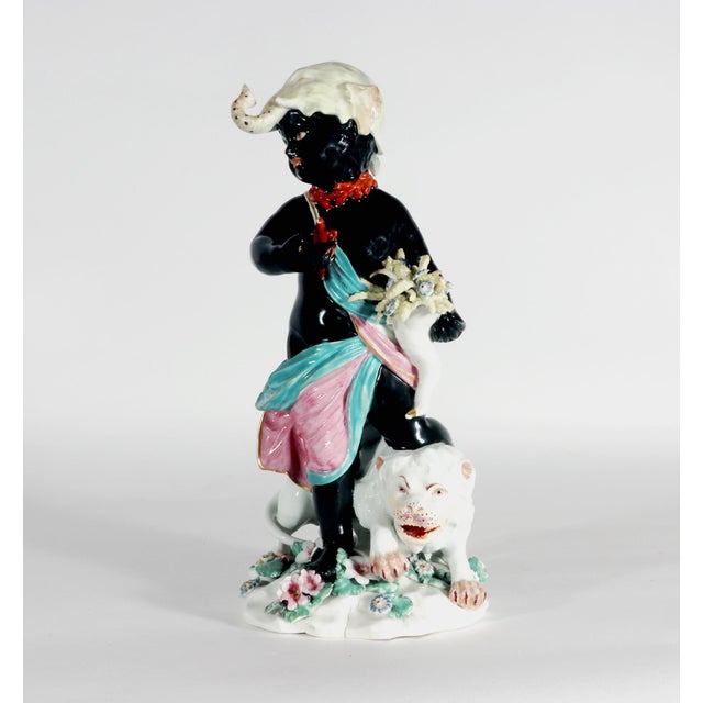 English Derby Porcelain Figure of Africa, From the Four Quarters of the Globe, After the Chelsea Model by Joseph Willems Circa 1765–1770 For Sale - Image 3 of 7