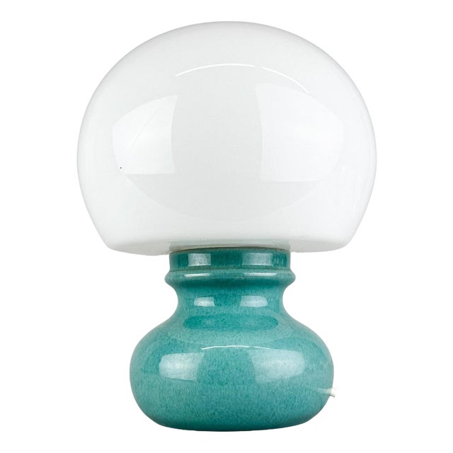 Mid-Century Glass and Ceramic Table Lamp, 1960s For Sale