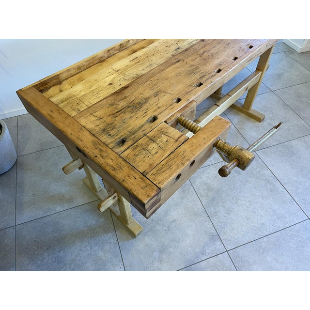 Vintage Workbench in Pine For Sale - Image 6 of 18