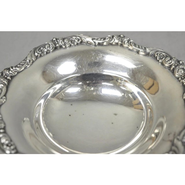 Vintage Poole "Old English" 5005 Silver Plated Small Footed Nut Dish Bowl For Sale In Philadelphia - Image 6 of 11