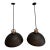 Allied Maker 20” Perforated Dome Pendant Lights - a Pair For Sale