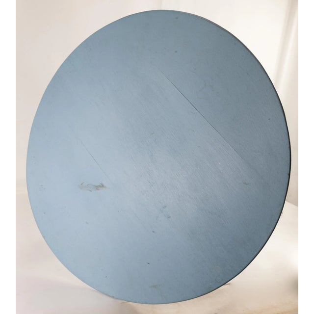 Wood 19th Century Shabby Chic Baby Blue Painted Lamp Table For Sale - Image 7 of 9