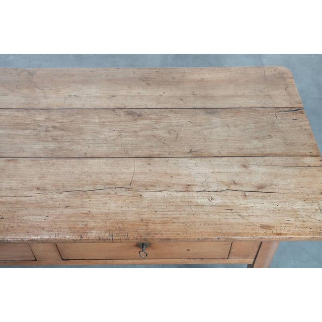 Antique French Fruit Wood Coffee Table with Drawers For Sale - Image 9 of 17