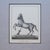 Large vintage decorative equestrian print reproducing an 18th-century engraving of an ancient Roman bronze horse from...