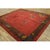 1920s Red Burgundy Floral Open Field Antique Chinese Art Deco Wool Rug 8' X 9'9" For Sale In New York - Image 6 of 9