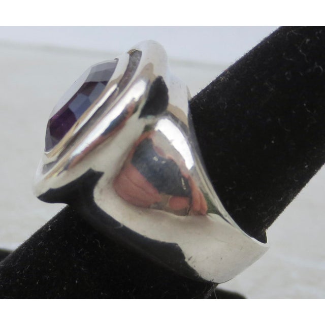 Sterling Silver and Amethyst ring for Tiffany. Dated and signed 1985, a classic and wonderfully beautiful ring from a...