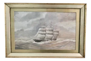 G. S. Campbell, The Cutty Sark, 1956, Watercolour, Framed