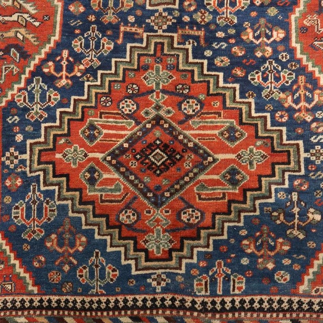 Middle Eastern Afshar Rug For Sale - Image 4 of 8
