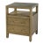 Nora 21 in. W Rectangular Wood 2 Drawer Nightstand with Open Shelf, Light Oak For Sale