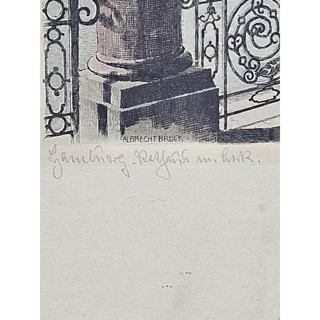 Albrecht Bruck, Town Hall in Hamburg, Etching For Sale - Image 5 of 15