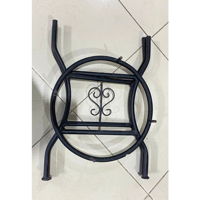 Round Blue Mosaic Table With Moroccan Decor Art For Sale - Image 6 of 7