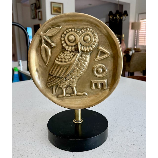 Mid-Century Modern Mid Century Greek Athenian Owl Architectural Fragment on Stands For Sale - Image 3 of 15