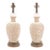 Pair of 1960s Italian Cream Bristolia Ceramic Relief Table Lamps For Sale