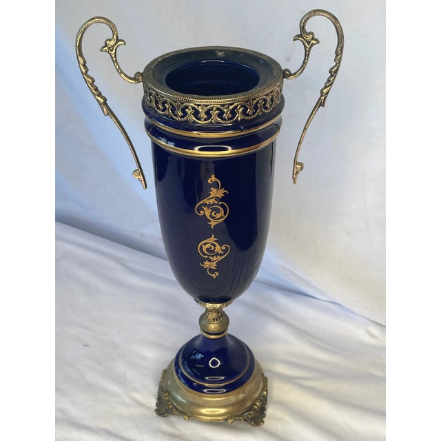 Late 1800’s French Sevres Style Vase For Sale - Image 4 of 7