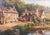 Farmhouse Shire Horses with Cart & Figures outside Farmhouse in the Cotswolds of England 1980 Circa For Sale - Image 3 of 4