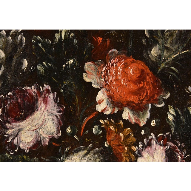 Francesca Volò Smiller detta Vincenzina, Still Life with Flowers, 1680, Oil on Canvas For Sale - Image 8 of 15