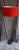 Vintage Brutalist Floor Lamp with Metal Base and Red Fabric Shade, 1970s For Sale - Image 4 of 9