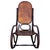 Turn of the century bent oak rocking chair w/ Art Nouveau pattern branded seat features an elegant, sculptural frame...