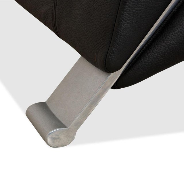 Model 322 3-Seater Sofa in Black Leather from Rolf Benz For Sale - Image 6 of 12