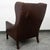 Mid Century Danish Modern Lounge Chair Wingback Brown Leather High Back Seat MCM For Sale In Sacramento - Image 6 of 11
