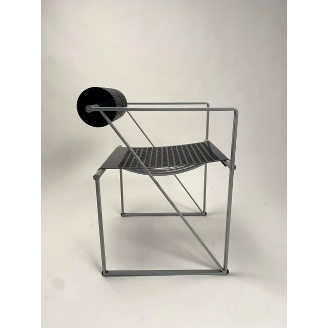 Model 601 Seconda Chairs in Metal attributed to Mario Botta, 1982, Set of 4 For Sale - Image 10 of 11