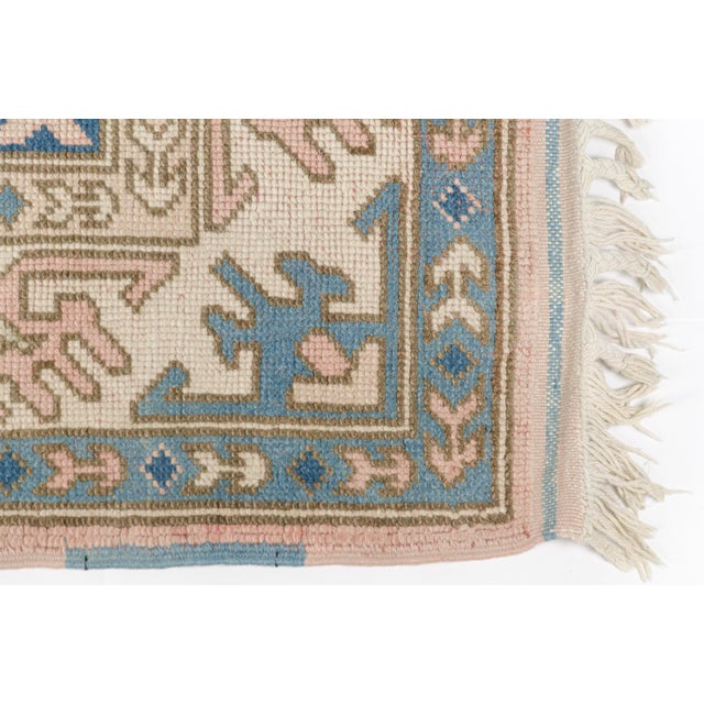 1960s Soft Pink Anatolian Vintage Rug For Sale - Image 5 of 10