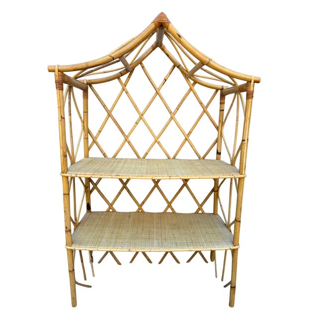 Vintage Swedish Rattan Shelf, 1960s For Sale - Image 8 of 8