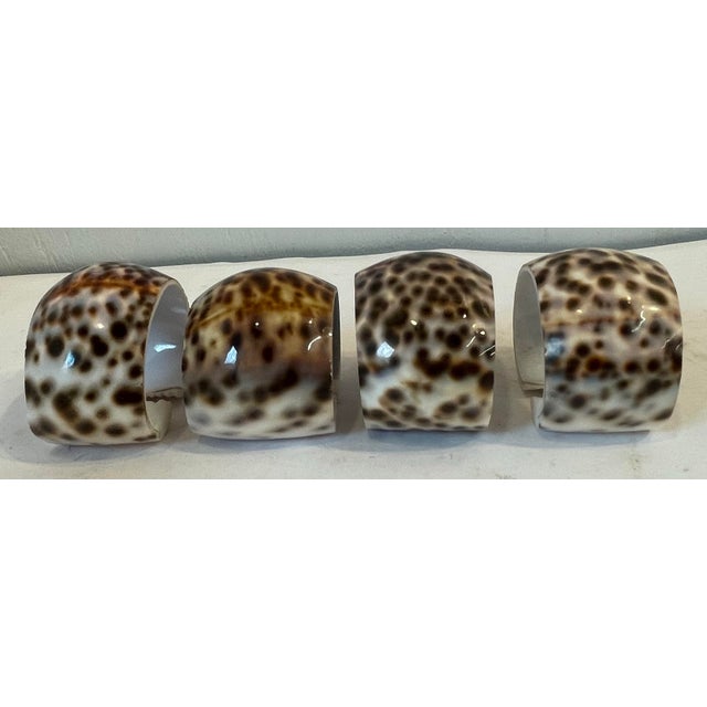 Vintage Cowrie Shell Napkin Rings - Set of 4 For Sale - Image 4 of 6