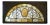 Stained Glass Transom Window• Circa 1900 • Abstract Foliate Half Round For Sale