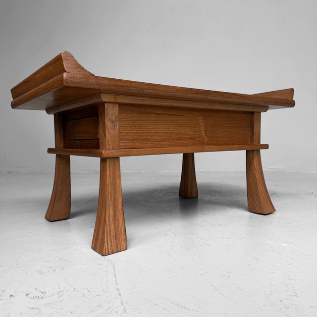 Vintage Japanese Display Table with Drawer, 1960s For Sale - Image 10 of 12