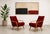 A striking pair of original lounge chairs, designed by Jaroslav Smidek, Made in Czechoslavakia, c. 1960s. These sculptural...