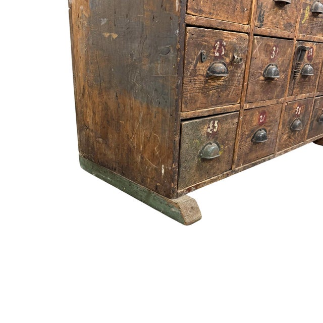 Large Antique Industrial Bank of Drawers with 48 Drawers, 1920s For Sale - Image 4 of 18